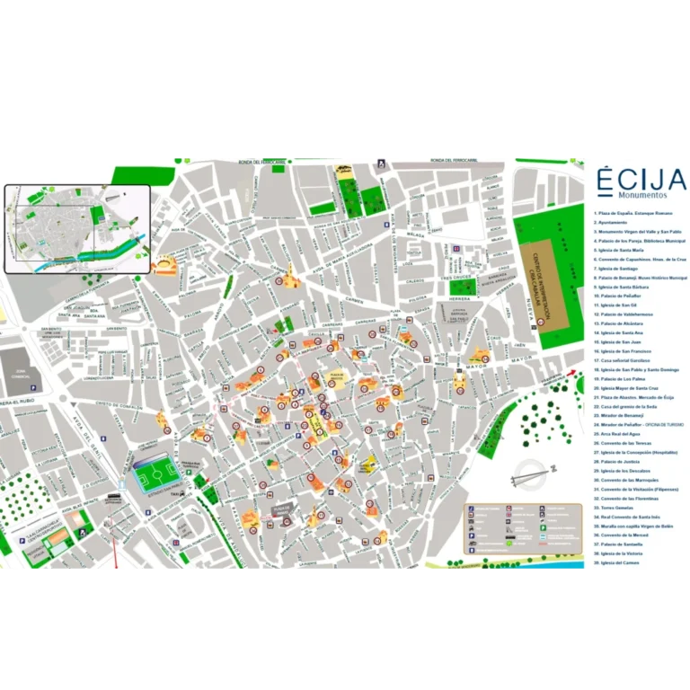 Plano turístico de Écija